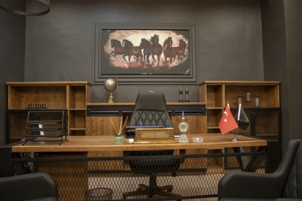 Masif Ahşap Çalışma Masası 200cm X 85cm - 4