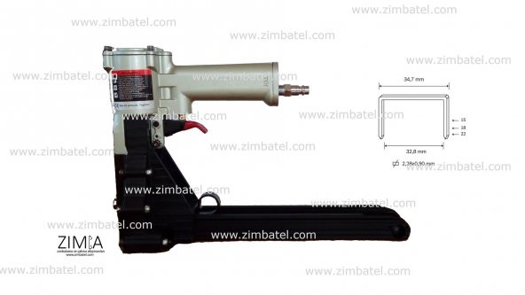 KOLİ KAPAMA TABANCASI, 35/22 - 7/8 ZIMBA TELİ İÇİN HAVALI MAKİNE