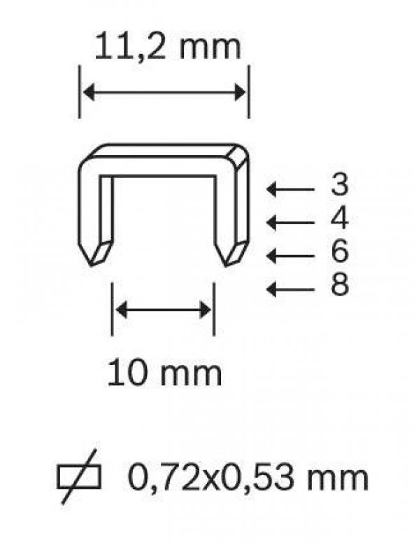 Tip 53/8 Zımba Tel 8mm Mekanik ve Elektrikli Makine uyumlu - Resim 2