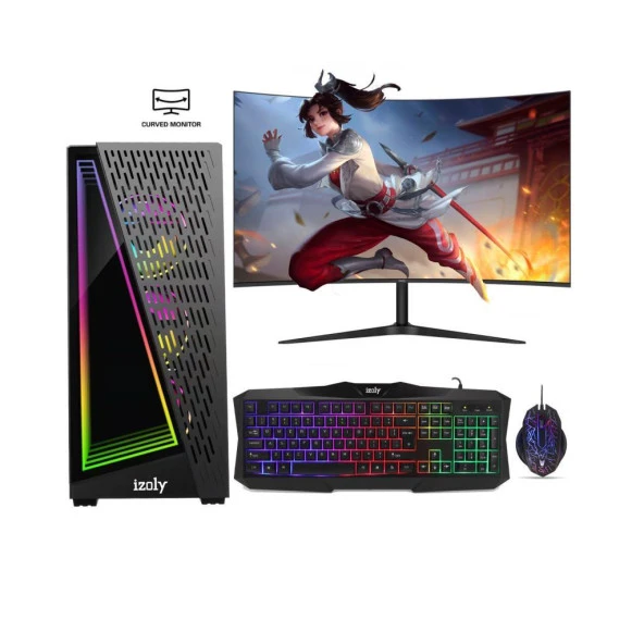 İzoly Spectre X i5-4570 16GB 256GB SSD RX 580 8GB 24'' Oyuncu Masaüstü Bilgisayarı ürün görseli 1