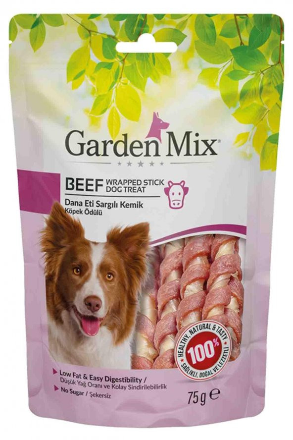 Garden Mix Dana Eti Sarılı Kemik Köpek Ödül Maması 75 gr