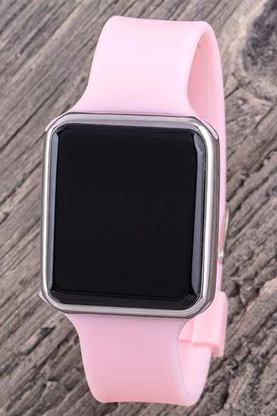 Oleydi Toz Pembe Renk Silikon Kordon Dokunmatik Ekran Genç Kız Kadın Kol Saati ST-304372 - Resim 4