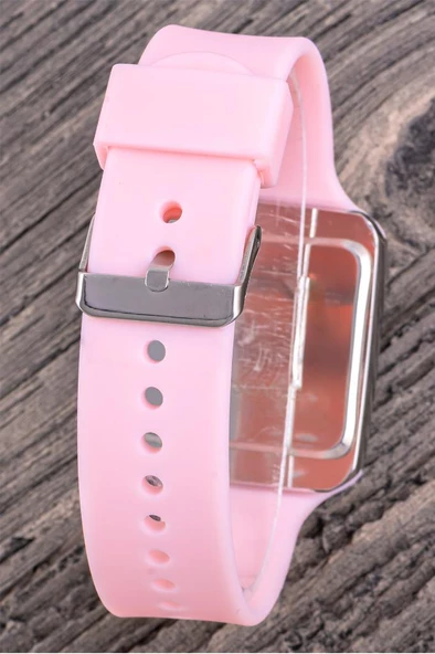 Oleydi Toz Pembe Renk Silikon Kordon Dokunmatik Ekran Genç Kız Kadın Kol Saati ST-304372 - Resim 3