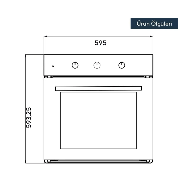 KUMTEL Siyah Cam Ankastre Fırın - 3