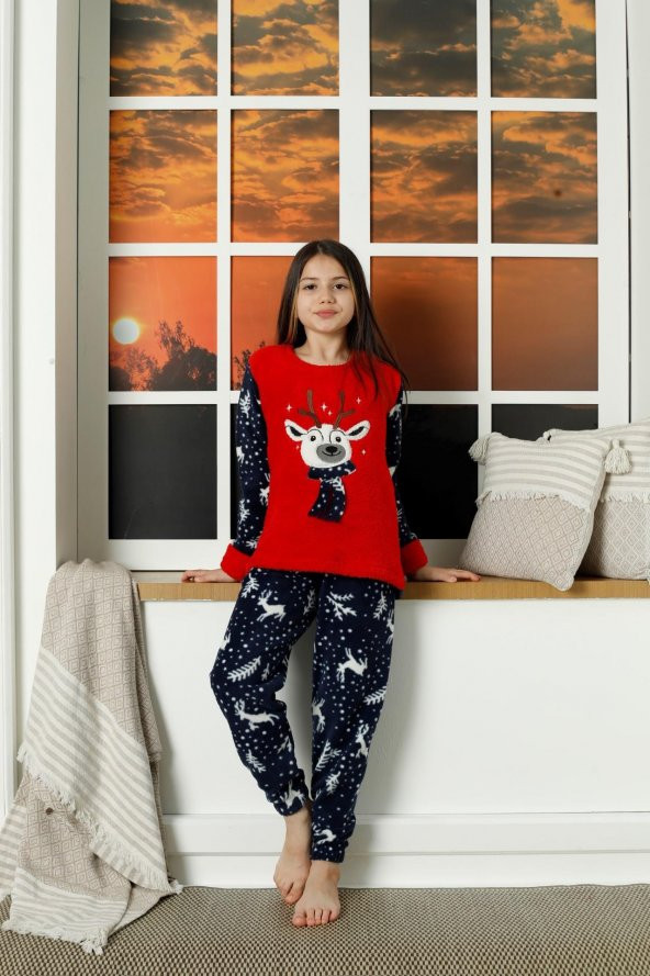 Kız Çocuk Polar Pijama Takımı 1011-L