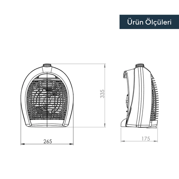 Kumtel LX-6331 2000 W Fanlı Isıtıcı - 5