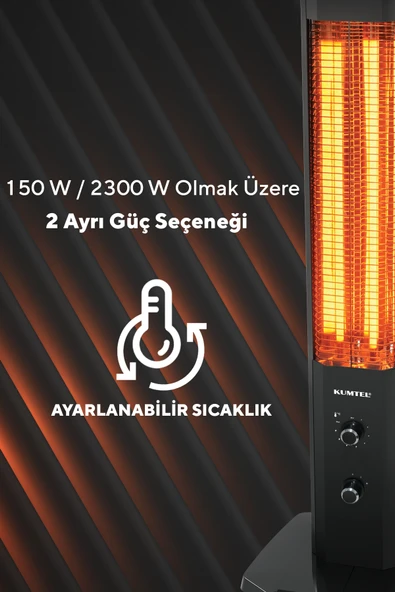 Kumtel MH-2300 Orbit Dual 2300 W Kule Tipi Infrared Isıtıcı - 5