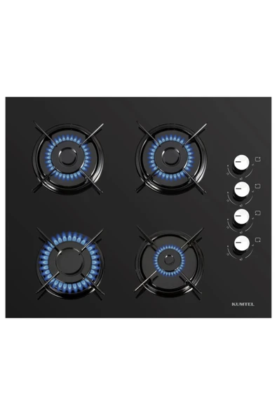 KUMTEL Home Siyah Cam Ankastre Set - Resim 2