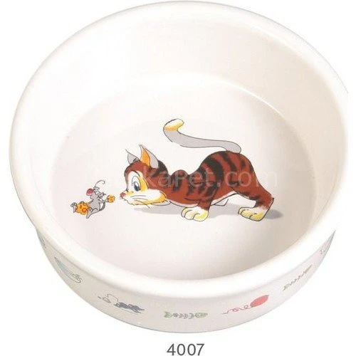 Trixie kedi seramik mama ve su kabı, 0,2lt/11cm