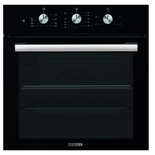 Kumtel Kristal Siyah Cam Ankastre Set - 3