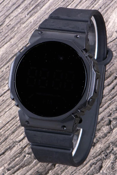 Kadın Saati Siyah Kordon Pembe İç Tasarım Led Watch Genç Kol Saati (Akıllı Saat Değildir!) ST-304374 - 4