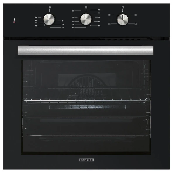 KUMTEL Turbo Fanlı Siyah Ankastre Fırın B66 - SF2 ( 4 pro 3 düğ )