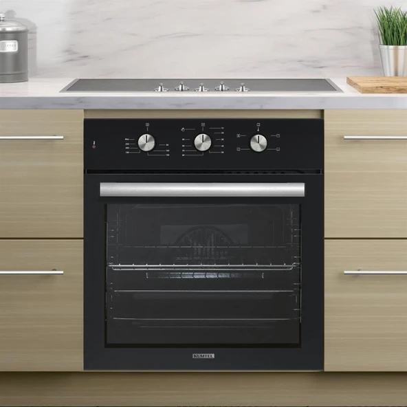 KUMTEL Turbo Fanlı Siyah Ankastre Fırın B66 - SF2 ( 4 pro 3 düğ ) - 2