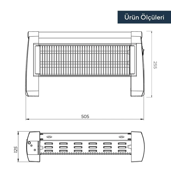KUMTEL Quartz Isıtıcı 1200 Watt KS-2819 - 3