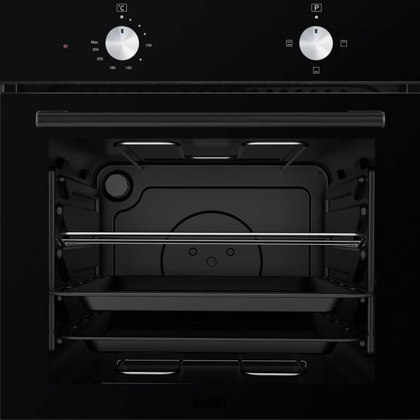 KUMTEL Siyah 2 li Set (Fırın-Ocak)