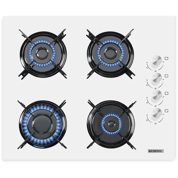 KUMTEL Beyaz 2li Ankastre Cam Set (Ocak-Davlumbaz) - 3