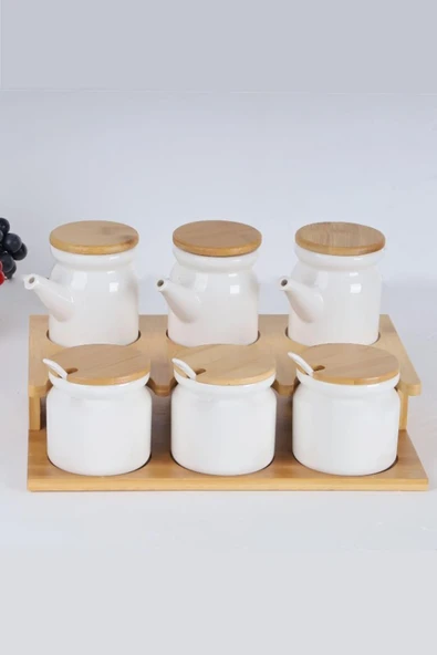 Arow Liza Bambu Porselen Yağlık ve Bahartlık TR-3099 ürün görseli 1