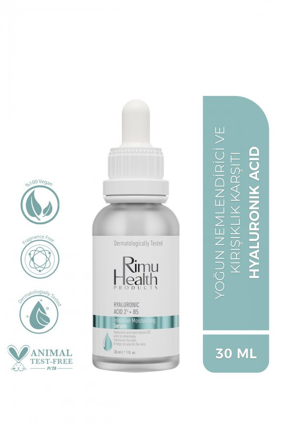 Rimu Health Tüm Cilt Tipleri Için Parfümsüz Yoğun Nemlendirici Serum (hyaluronic Acid 2 B5 ) Rm000106