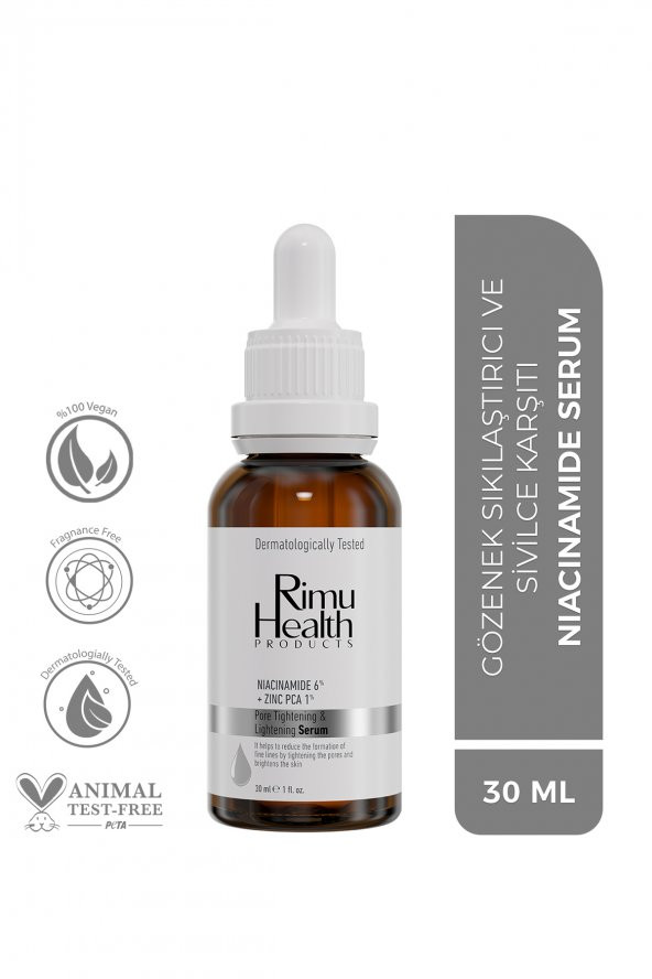 Rimu Health Gözenek Sıkılaştırıcı Siyah Nokta Ve Serum 30ml (niacinamide 6+zınc Pca)