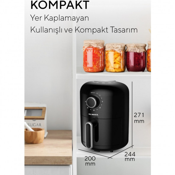 Kumtel Fastfryer 2 Litre ( Yağsız Fritöz Airfryer ) - 2