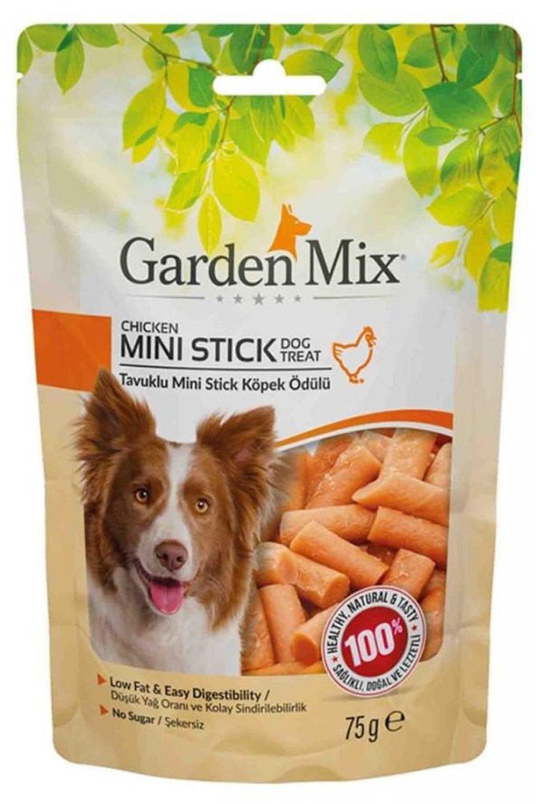 Garden Mix Tavuklu Mini Stick Köpek Ödül Maması 75 gr