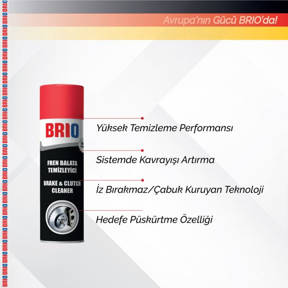 Brio Fren Balata Temizleyici Genel Temizleyici Sprey 500 Ml 2'li - 5
