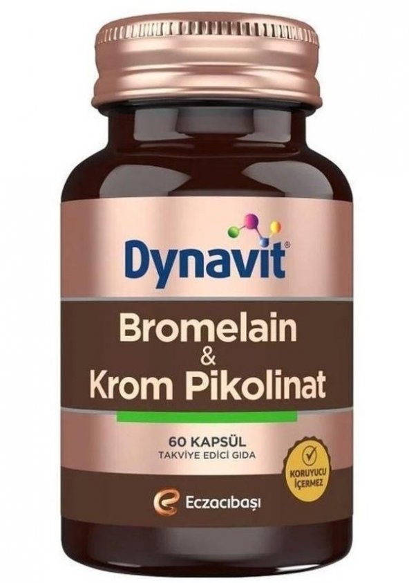 Dynavit Bromelain Krom Pikolinat 60 Kapsül 8699586154959