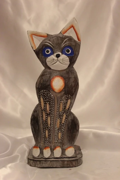 Peçetelik Kağıt Havluluk Kedi Figürlü Açık Gri ürün görseli