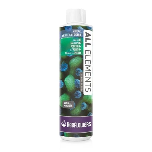 Reeflowers All Elements 500 ml Skt: 01/2025 Mineral Eksikliğini Giderir. Calcium,Magnesum,Potassium,Strotium,Trace Elements