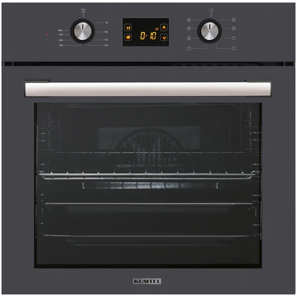 Kumtel Antrasit ( Gri ) Cam Digital  Dokunmatik Ankastre Set - 8 Prog - 4