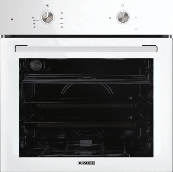 KUMTEL Beyaz Cam Ankastre Fırın