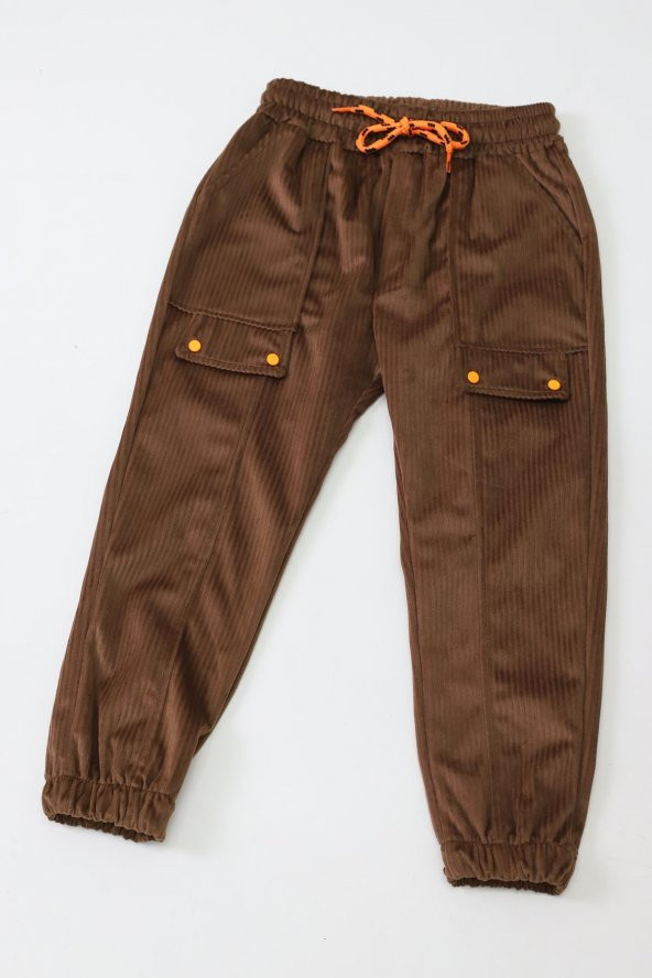 Erkek Çocuk Yapıştırma Cepli Kadife Pantolon - 9
