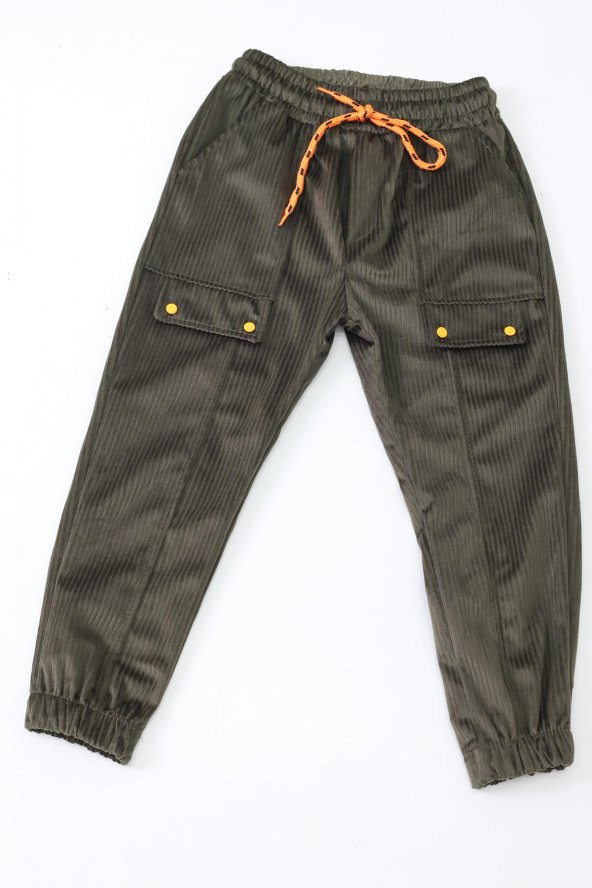 Erkek Çocuk Yapıştırma Cepli Kadife Pantolon - 12