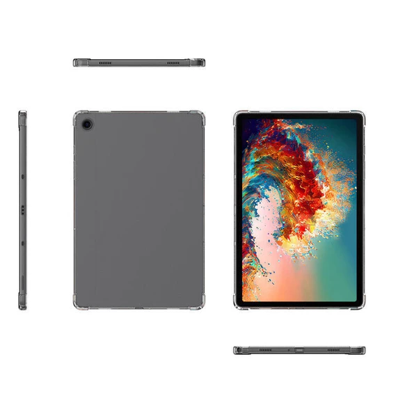 Vendas Samsung Galaxy Tab A9 Uyumlu Şeffaf Süper Silikon Tablet Kılıfı - 5