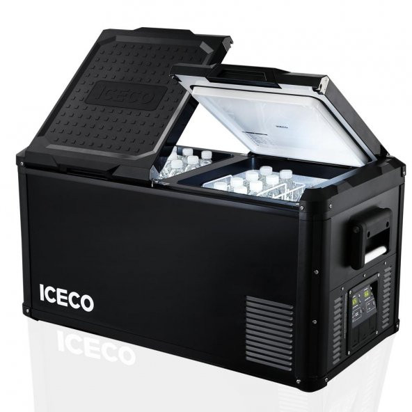 ICECO VL75PROD 1224Volt 220Volt 75 Litre Çift Bölmeli Outdoor Kompresörlü Oto BuzdolabıDondurucu