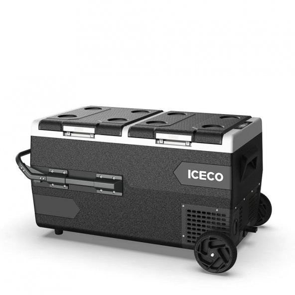 ICECO K95D 1224Volt 95 Litre AkülüKablolu Çift Bölmeli Kompresörlü Tekerlekli Outdoor Oto BuzdolabıDondurucu (Akü Dahil Değildir) - 2