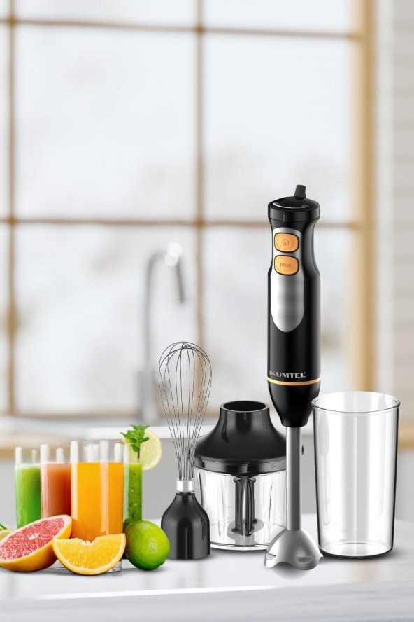 KUMTEL  Siyah El Blender Seti Çok Fonksiyonlu - 2