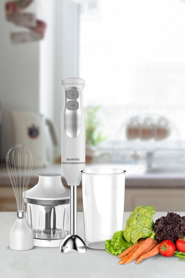 KUMTEL Beyaz El Blender Seti Çok Fonksiyonlu - 3