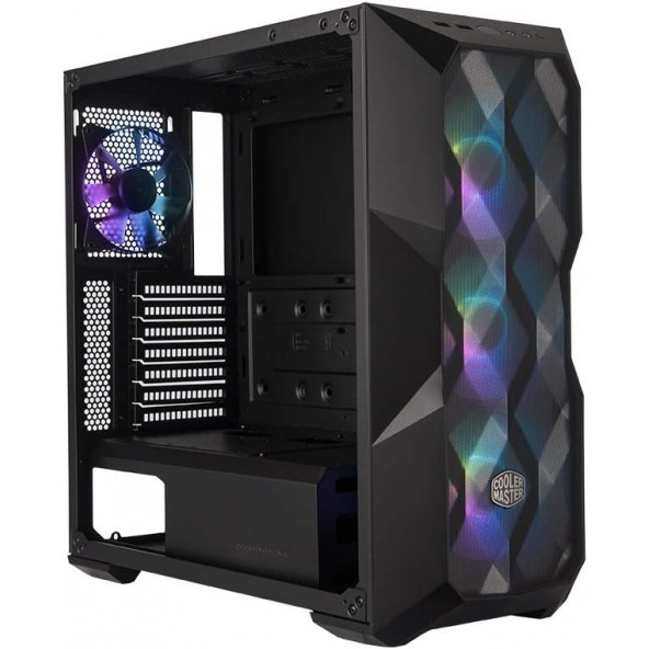 Cooler Master MasterBox TD500 Siyah ARGB 4x120mm Fanlı Tempered Glass, Kristal Mesh Ön panelli MidTower Kasa - 3