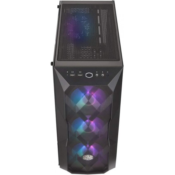Cooler Master MasterBox TD500 Siyah ARGB 4x120mm Fanlı Tempered Glass, Kristal Mesh Ön panelli MidTower Kasa - 4