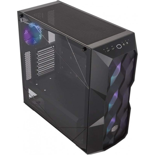 Cooler Master MasterBox TD500 Siyah ARGB 4x120mm Fanlı Tempered Glass, Kristal Mesh Ön panelli MidTower Kasa - 6