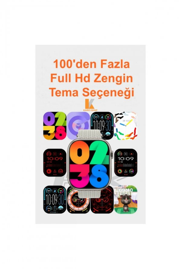 Wacht 8 Ultra 2 Apple iPhone 7 Plus Uyumlu Akıllı Saat 49mm Bt Çağrı Destekli - 2