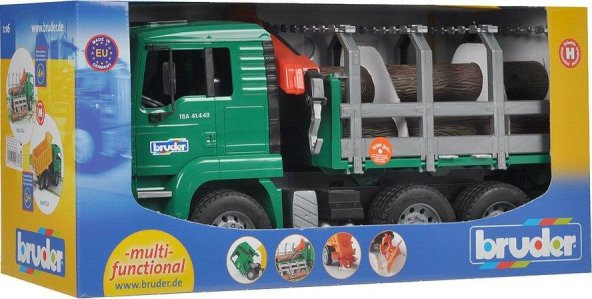 Bruder MAN Kütük Taşıyıcı Kamyon BR02769 - 3