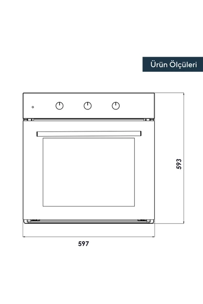 KUMTEL Turbo Fanlı Beyaz Ankastre Fırın B66 - SF2 (MT) - 3