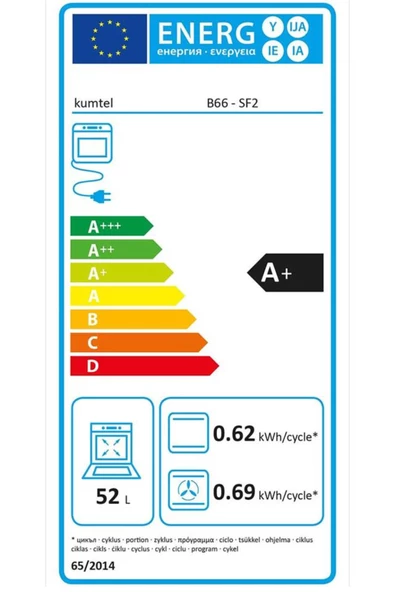 KUMTEL Turbo Fanlı Beyaz Ankastre Fırın B66 - SF2 (MT) - 4