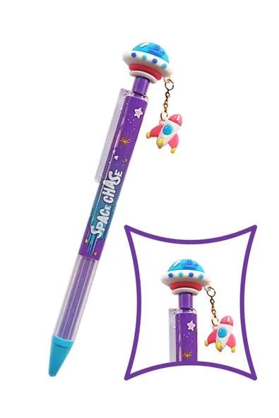 Uzay Temalı Versatil Kalem 1 Adet Astronot Uzaylı Ufo Figürlü 0,7 Uçlu Kalem Hediye Kalem Sevimli Kalem - 2