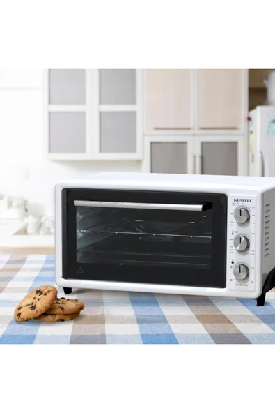 KUMTEL Beyaz Turbo 40 Litre Mini Fırın LX-3525 - 2