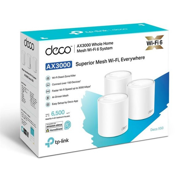 TP-LINK Deco X50-PoE3-Pack Mesh System