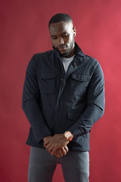 Slimfit Çıt Çıt Ve Fermuar Kapamalı Dik YakaYan Ve Üstten Kapak Cepli Astarlı İnce Baharlık Mont - 9