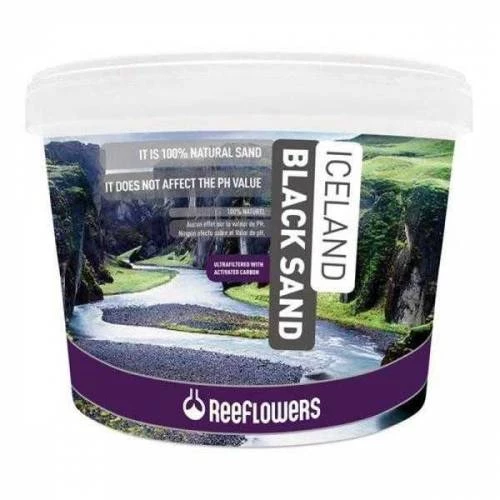REEFLOWERS Iceland Black Sand 7 Kg Siyah Kum 1-2mm Yıkanmış ve Bakteriden Dezenfekte Edilmiştir.Boyasızdır